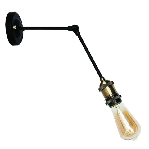 Бра настенное Levistella 752WK1203-1, E27, 60W, черный с бронзовым патроном