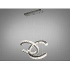 Люстра стельова LED Diasha 7219/400+400HR, 40W, хром, регульована висота, сучасний стиль для дому Люстра стельова LED Diasha 7219/400+400HR, 40W, хром, регульована висота, сучасний стиль для дому