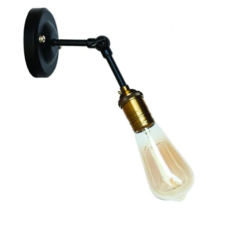 Бра настінне Levistella 752WF1703-1, E27, 60W, чорне з золотим патроном, сучасний стиль
