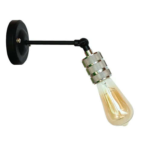 Бра настінне Levistella 752WC2101-1, E27, 60W, чорний, хромований патрон, сучасний стиль