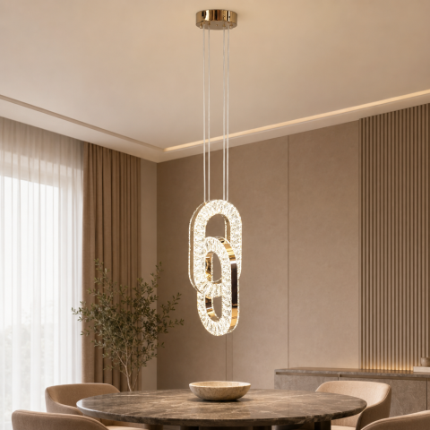 Світлодіодна підвісна люстра Artlight 7709/2A-GD, 43 Вт, золото