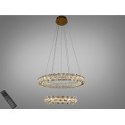 Підвісна LED люстра Diasha 7895/600+400S-gold з кришталем, золото, 54 W, з пультом, освітлення 10-18 м2 Підвісна LED люстра Diasha 7895/600+400S-gold з кришталем, золото, 54 W, з пультом, освітлення 10-18 м2