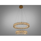 Підвісна LED люстра Diasha 7895/600+400S-gold з кришталем, золото, 54 W, з пультом, освітлення 10-18 м2 Підвісна LED люстра Diasha 7895/600+400S-gold з кришталем, золото, 54 W, з пультом, освітлення 10-18 м2