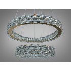 Підвісна LED люстра Diasha 7895/600+400S-gold з кришталем, золото, 54 W, з пультом, освітлення 10-18 м2 Підвісна LED люстра Diasha 7895/600+400S-gold з кришталем, золото, 54 W, з пультом, освітлення 10-18 м2