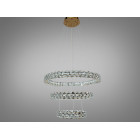 Підвісна LED-люстра Diasha 7895/800+600S-gold для вітальні, залу та сходів, кришталь, 95 W, 75 см, 16-25m2 Підвісна LED-люстра Diasha 7895/800+600S-gold для вітальні, залу та сходів, кришталь, 95 W, 75 см, 16-25m2