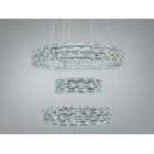 Підвісна LED-люстра Diasha 7896/500+400+300CH з трьома кришталевими кільцями, пультом, 70 W, CH, 53 см, 12-20m2 Підвісна LED-люстра Diasha 7896/500+400+300CH з трьома кришталевими кільцями, пультом, 70 W, CH, 53 см, 12-20m2
