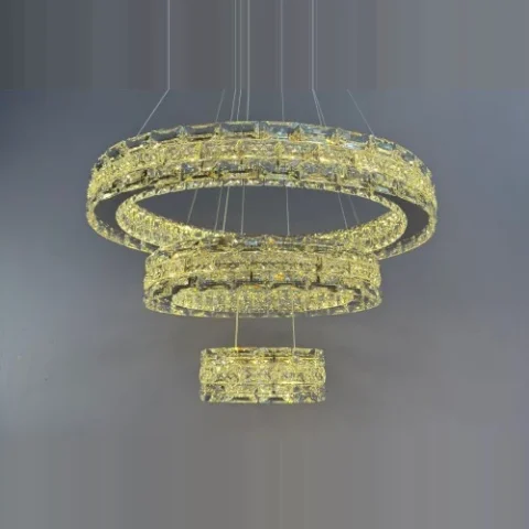 Люстра кільця Linisoln 7896-60*40*20 метал, кришталь LED 80 Вт 120–50 см