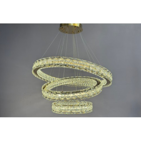 Люстра Linisoln 7896-80*60*40 метал, кришталь, LED, 110 Вт, 60-130 см, освітлювана площа 20-22 кв. м, пульт dimmer