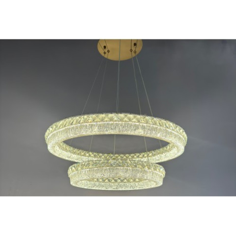 Люстра кільця Linisoln 7919-60*40 метал, кришталь, акрил LED 100 Вт 15-17 кв.м 120-50 см 60*40 см