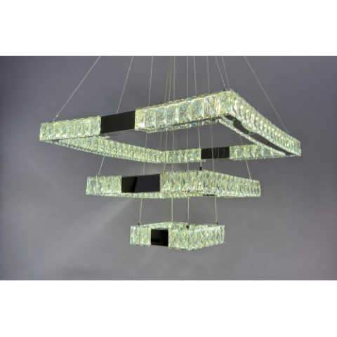 Люстра Linisoln 7965-60*40*20 CH метал, кришталь, LED, 100Вт, 15-17м², пульт dimmer, висота 120-50 см, ширина 60*40*20 см