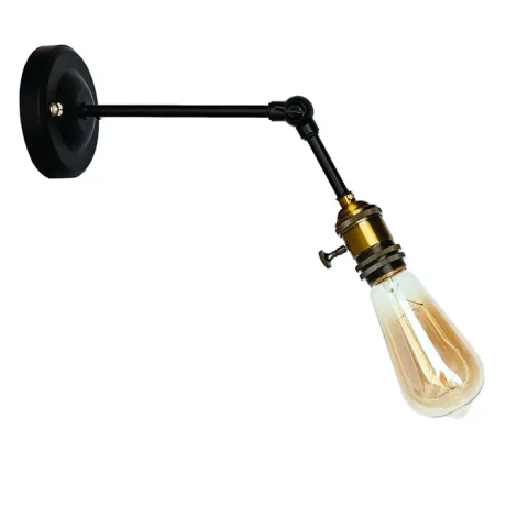 Бра настенное Levistella 752WM1503-1, E27, 60W, черное с золотым патроном