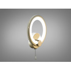 Бра настінне LED Diasha 8022/1G, 17W, 935 лм, золотий акрил, для кабінету