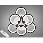 Стельова LED-люстра Diasha 8022/3+3BK 85W, Ø 50 × 12 см, 3 кольори світла, диммер, пульт Стельова LED-люстра Diasha 8022/3+3BK 85W, Ø 50 × 12 см, 3 кольори світла, диммер, пульт