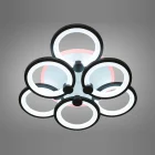 Люстра 8022/3+3BK LED 3color d