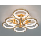 Люстра стельова LED Diasha 8022/3+3G, 90W, 3200K-6500K, золото, сучасний стиль для дому