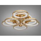 Люстра стельова LED Diasha 8022/3+3G, 90W, 3200K-6500K, золото, сучасний стиль для дому
