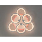 Люстра стельова LED Diasha 8022/3+3WH, 115W, 3200K-6500K, білий метал, з пультом диммером, сучасний стиль для дому