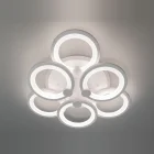 Люстра 8022/3+3WH LED 3color d
