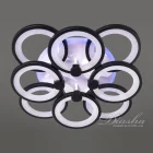 Люстра 8022/4+4BK LED 3color d