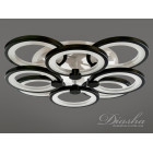 Стельова LED-люстра Diasha 8022/4+4BK 150W, Ø 52×13 см, 3 кольори світла, диммер, пульт Стельова LED-люстра Diasha 8022/4+4BK 150W, Ø 52×13 см, 3 кольори світла, диммер, пульт