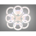 Люстра стельова LED Diasha 8022/4+4WH, 150W, 3200K-6000K, білий акрил, сучасний стиль з диммером