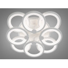Люстра стельова LED Diasha 8022/4+4WH, 150W, 3200K-6000K, білий акрил, сучасний стиль з диммером
