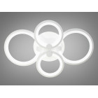 Люстра стельова LED Diasha 8022/4WH, 70W, 3850 лм, білий акрил, сучасний стиль, Ø40 см, IP20, з пультом, димером