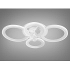 Люстра стельова LED Diasha 8022/4WH, 100W, 3200K-6000K, акрил, сучасний стиль, з диммером, кольорова підсвітка Люстра стельова LED Diasha 8022/4WH, 100W, 3200K-6000K, акрил, сучасний стиль, з диммером, кольорова підсвітка