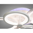 Люстра стельова LED Diasha 8022/4WH, 100W, 3200K-6000K, акрил, сучасний стиль, з диммером, кольорова підсвітка Люстра стельова LED Diasha 8022/4WH, 100W, 3200K-6000K, акрил, сучасний стиль, з диммером, кольорова підсвітка