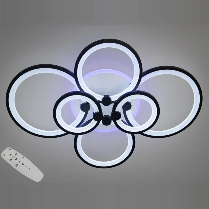 Люстра 8022/6BK LED 3color dim