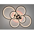 Люстра стельова LED Diasha 8022/6BK, 135W, 3200K-6000K, чорний метал, сучасний стиль, з пультом дистанційного керування