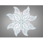 Люстра стельова LED Diasha 8028/8+4WH, 180W, 3200K-6000K, білий акрил, сучасний стиль з диммером та підсвіткою