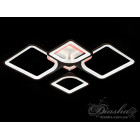 Люстра стельова LED Diasha 8060/2+2BK, 100W, 3200K-6000K, чорний метал, сучасний стиль, пульт дистанційного керування