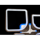 Люстра стельова LED Diasha 8060/2+2BK, 100W, 3200K-6000K, чорний метал, сучасний стиль, пульт дистанційного керування