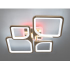 Люстра стельова LED Diasha 8060/2+2G, 100W, 3200K-6000K, золото, сучасний стиль, з пультом, акрилова