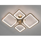 Люстра стельова LED Diasha 8060/2+2G, 100W, 3200K-6000K, золото, сучасний стиль, з пультом, акрилова