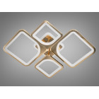 Люстра стельова LED Diasha 8060/2+2G, 100W, 3200K-6000K, золото, сучасний стиль, з пультом, акрилова