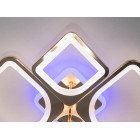 Люстра стельова LED Diasha 8060/2+2G, 100W, 3200K-6000K, золото, сучасний стиль, з пультом, акрилова