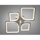 Люстра стельова LED Diasha 8060/2+2HR, 80W, 3960 лм, хром, сучасний стиль з пультом та димером