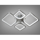 Люстра стельова LED Diasha 8060/2+2HR, 80W, 3960 лм, хром, сучасний стиль з пультом та димером