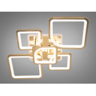 Люстра стельова LED Diasha 8060/2+3G, 95W, 3200K-6500K, золото, сучасний стиль, з пультом, диммером, підсвіткою