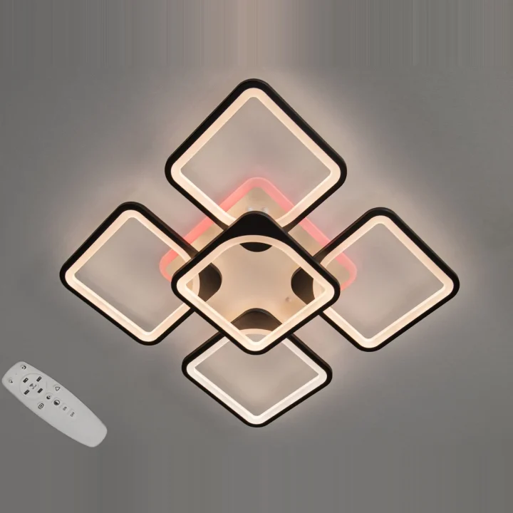 Люстра 8060/4+1BK LED 3color d