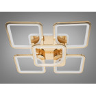Люстра стельова LED Diasha 8060/4+1G, 150W, 6500K, золото, сучасний стиль з пультом та диммером