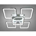 Люстра стельова LED Diasha 8060/4+1HR 115W, 6325 лм, хром, сучасний стиль для вітальні, спальні, коридору