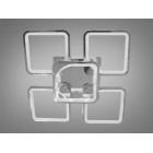 Люстра стельова LED Diasha 8060/4+1HR 115W, 6325 лм, хром, сучасний стиль для вітальні, спальні, коридору