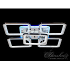 Люстра стельова LED Diasha 8060/4+1HR, 150W, 4100K, сріблястий метал, сучасний стиль для вітальні Люстра стельова LED Diasha 8060/4+1HR, 150W, 4100K, сріблястий метал, сучасний стиль для вітальні