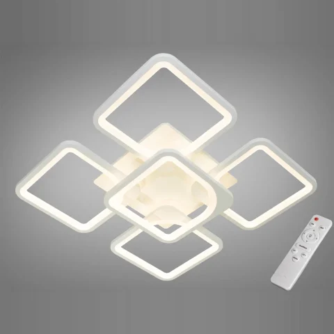 Світильник стельовий LED Diasha 8060/4+1WH 115W, білий, 57 см, сучасний стиль