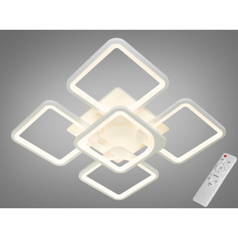 Світильник стельовий LED Diasha 8060/4+1WH 115W, білий, 57 см, сучасний стиль