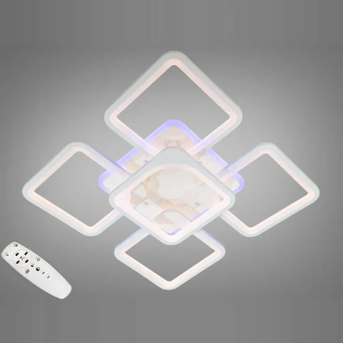 Светильник LED Diasha 8060/4+1WH 150W, 4100K (3200K/6500K), белый металл, с пультом Светильник LED Diasha 8060/4+1WH 150W, 4100K (3200K/6500K), белый металл, с пультом