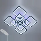 Люстра 8060/4+4BK LED 3color d